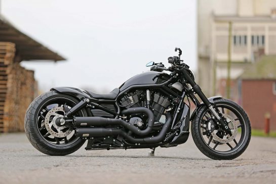 Customized Harley-Davidson motorcycles with Revolution engine by