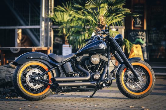 Customized Harley-Davidson Softail Slim motorcycles by Thunderbike