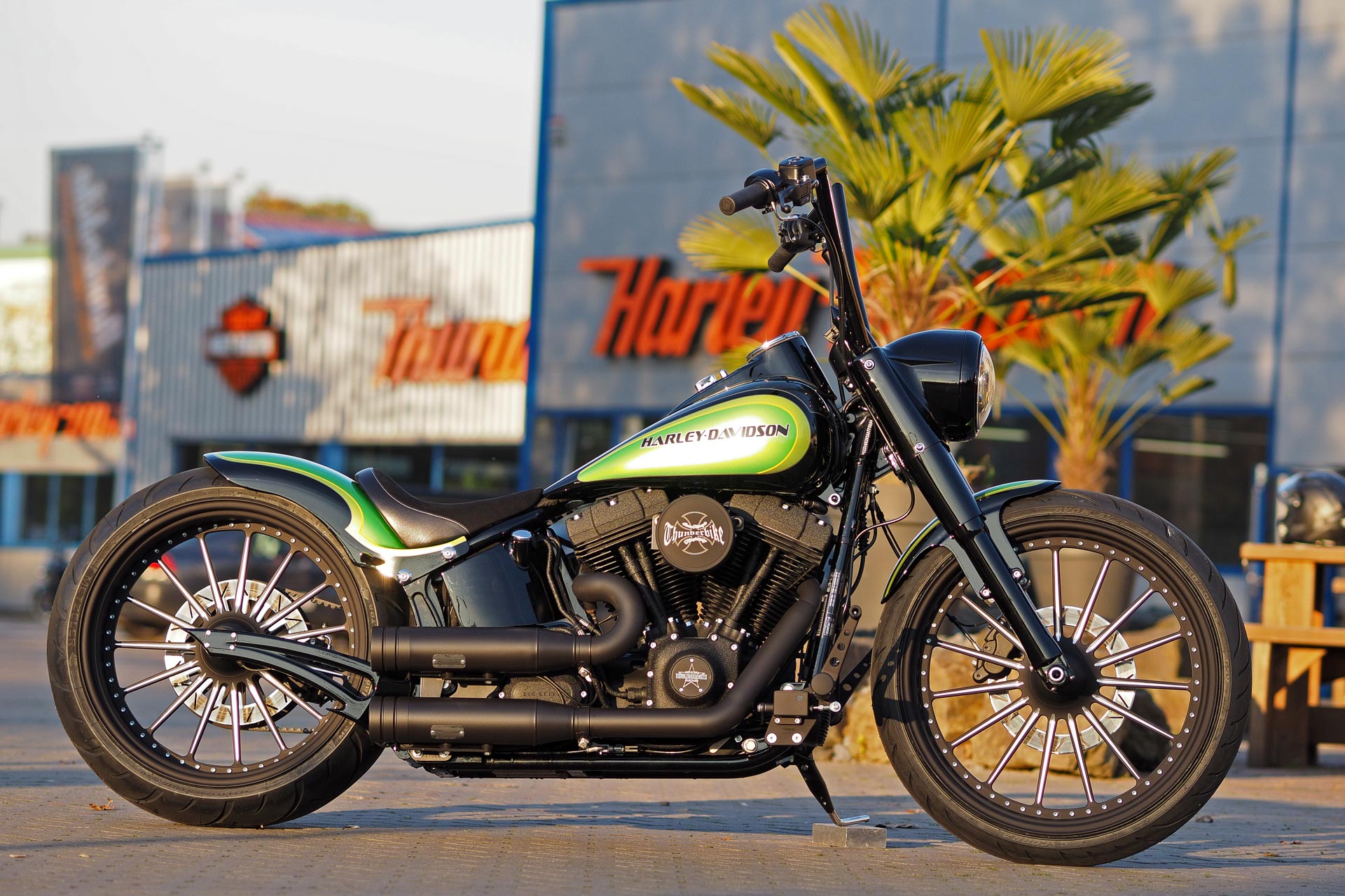 Thunderbike Apple Bomb H D Softail Slim Fls Custom Motorcycle