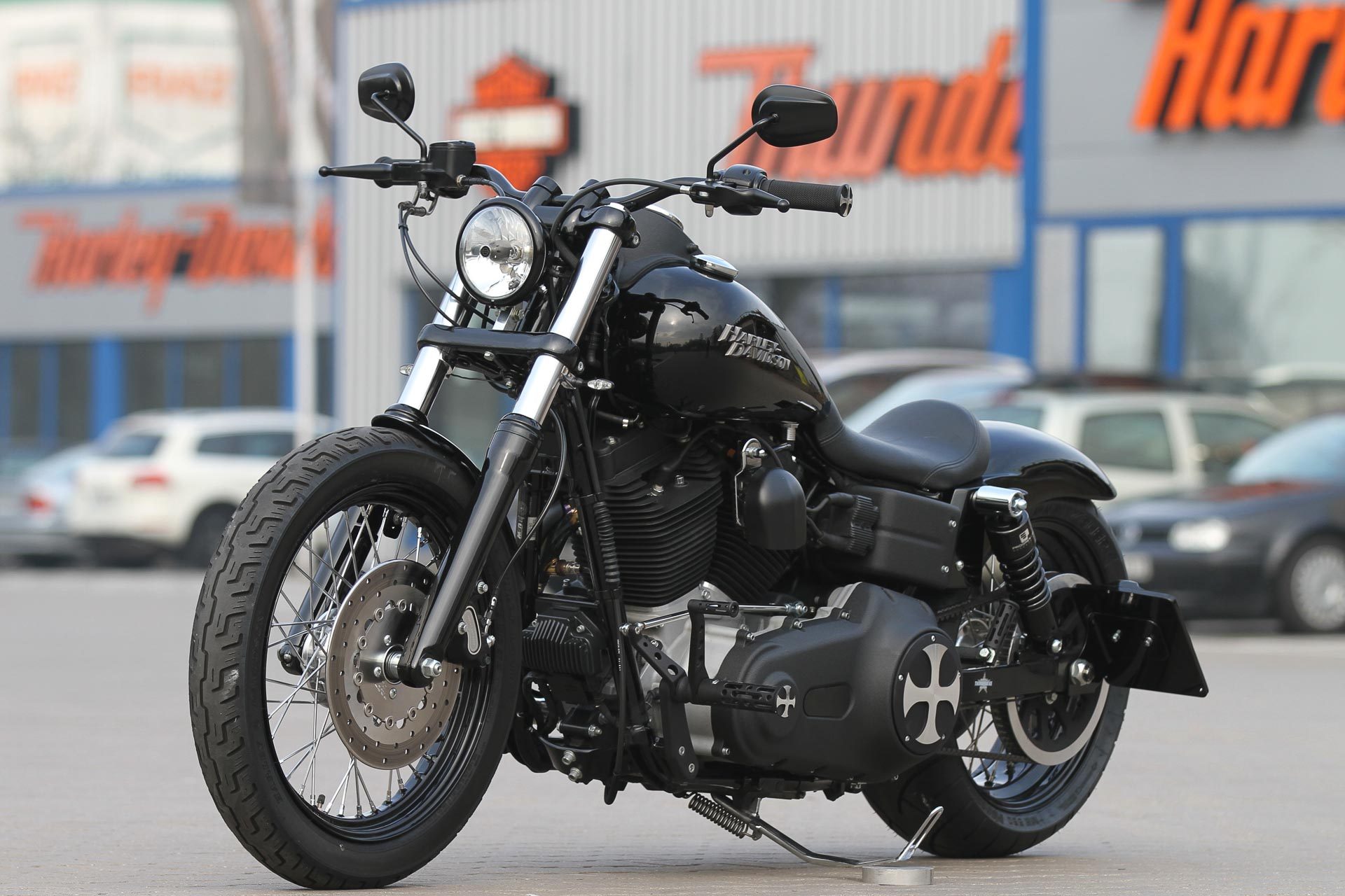Thunderbike Black Superbike H D Street Bob Fxdb Custom Motorcycle