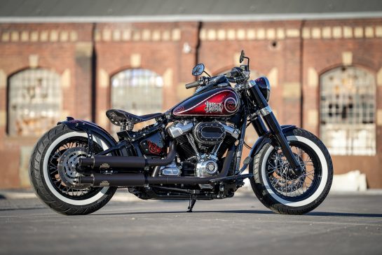 Customized Harley-Davidson Softail Slim motorcycles by Thunderbike
