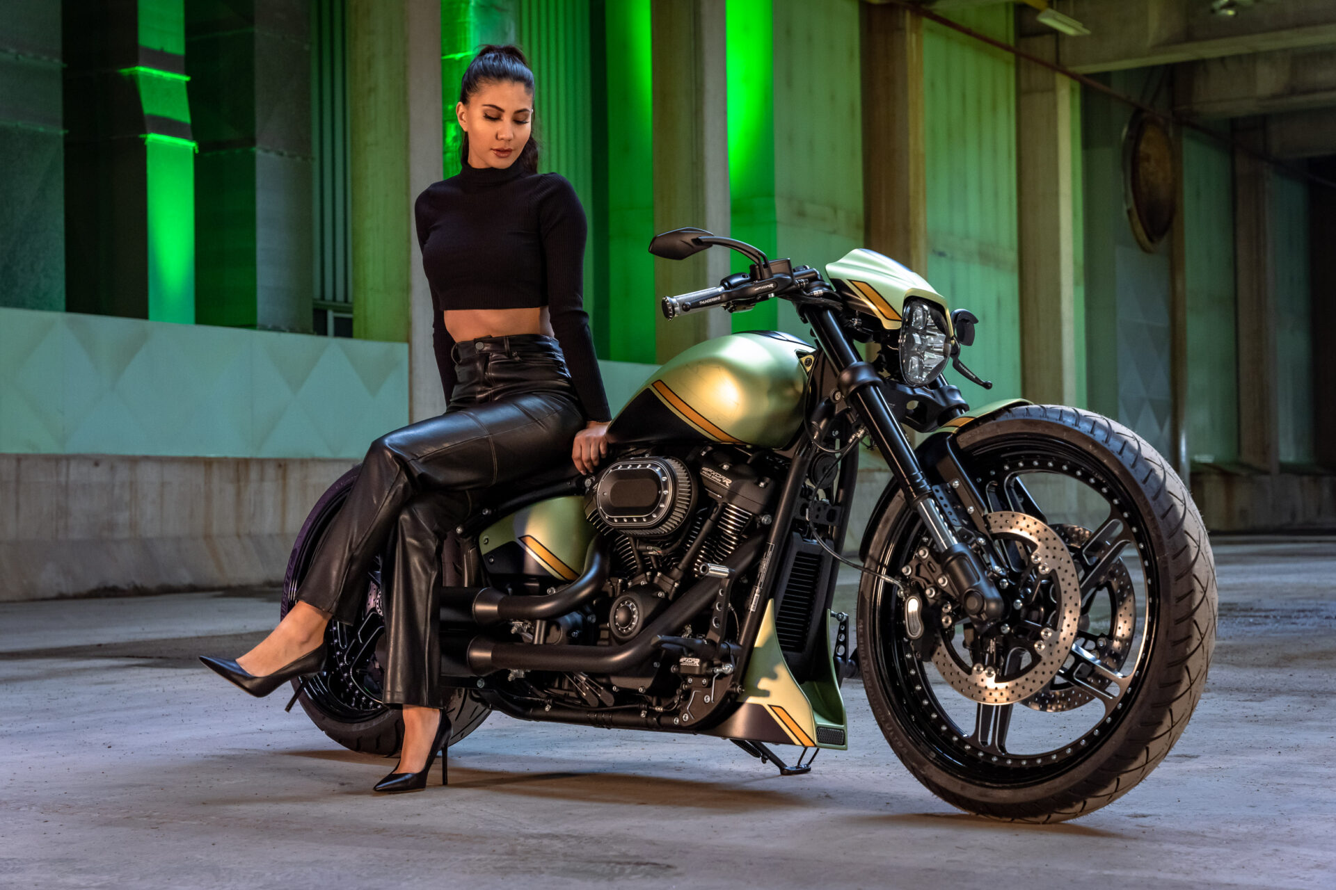 Thunderbike Golden Lime • Custombike & Harley-Davidson Gallery
