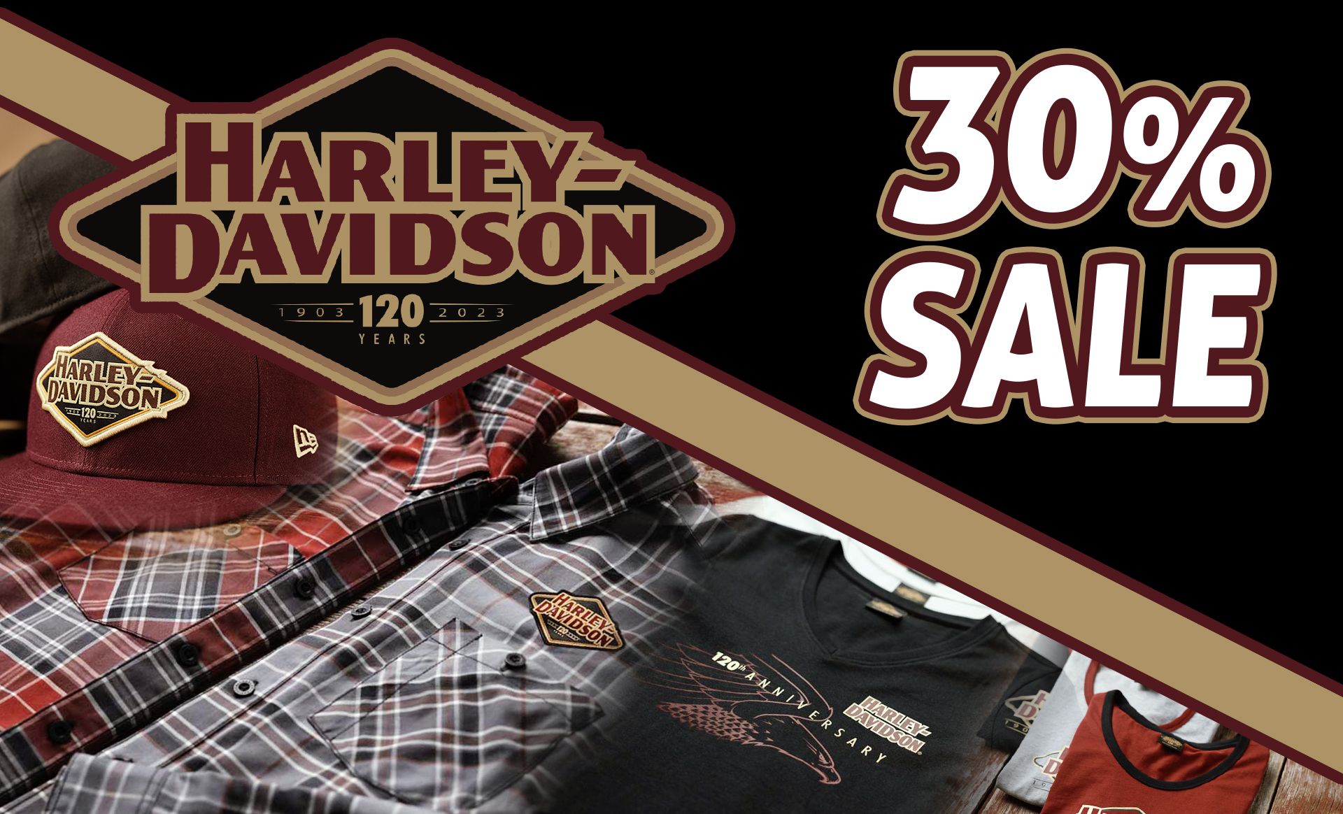 50% off sale on Harley-Davidson 120th Anniversary collection • Thunderbike